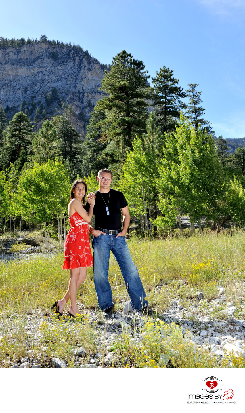 Mt Charleston  Engagement Photography in the summer