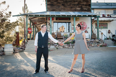 Portrait of couple at Nelson Ghost Town