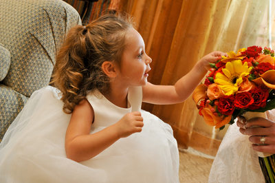 Westin Lake Las Vegas Wedding Photo with cute flower girl