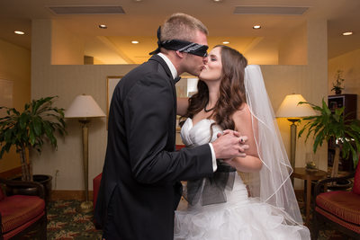 Blind folded First touch at Anthem Country Club Wedding