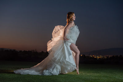 Anthem Country Club Uniquely lit bridal wedding portrait 