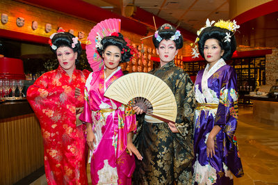 Wynn Las Vegas corporate event photography with geishas
