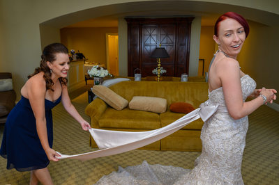 JW Marriott Las Vegas wedding Photo of the bride in her wedding dress