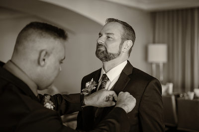 JW Marriott Las Vegas wedding Photo of the groom before the ceremony