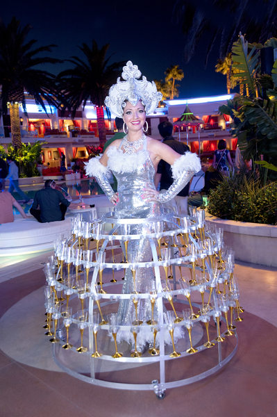 Champagne Dress Girl at Encore Las Vegas corporate event