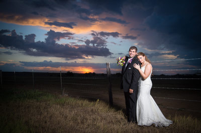 Texas Hill Country Wedding Day Sunset