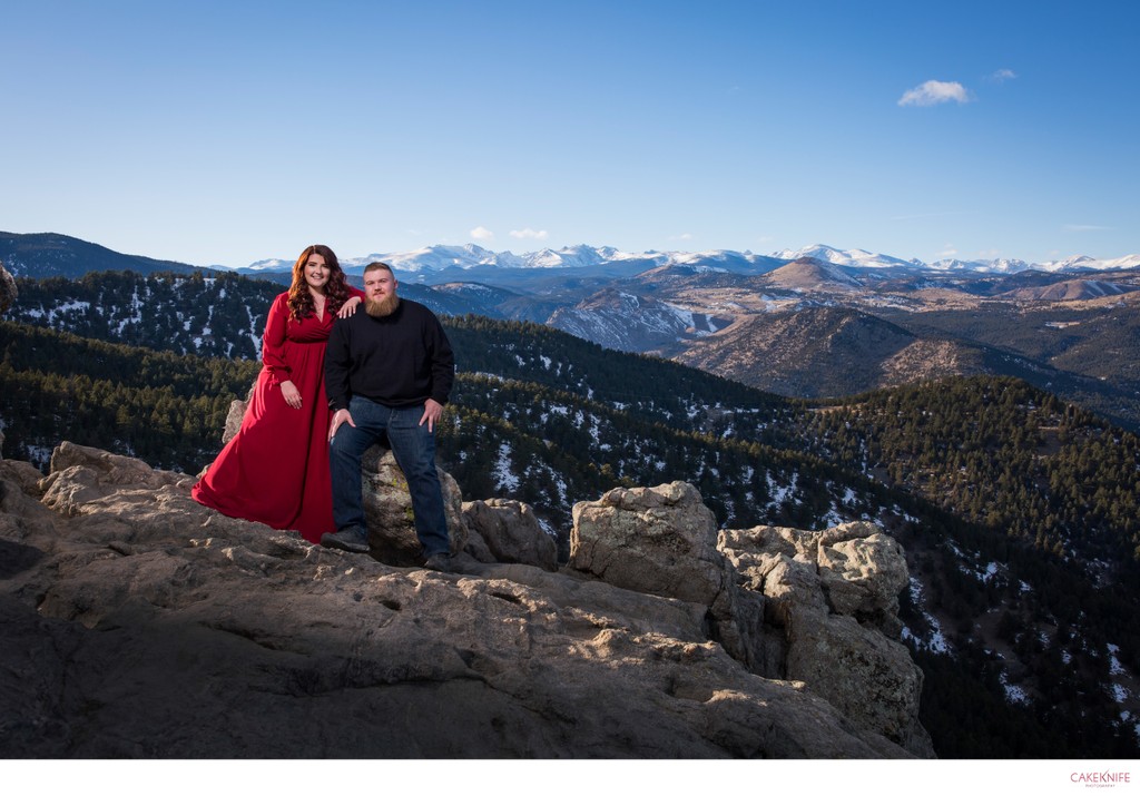 Lost Gulch Boulder Colorado Mountaintop Engagement Shoot