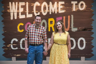 Rustic Welcome to Colorado Engagement Shoot