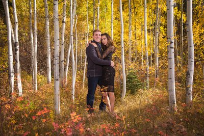 Boulder Engagement in the Autumn Aspens
