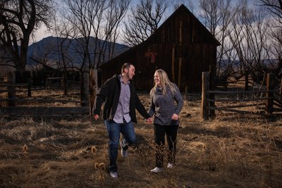 Boulder Colorado Old Rustic Barn Engagement Shoot