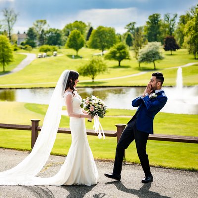 First look wedding day