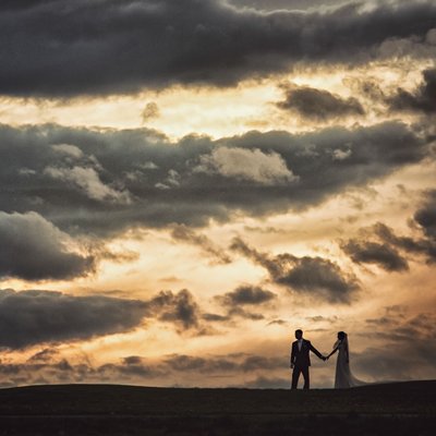 Bride and Groom- Romantic Sunset- Easton, PA