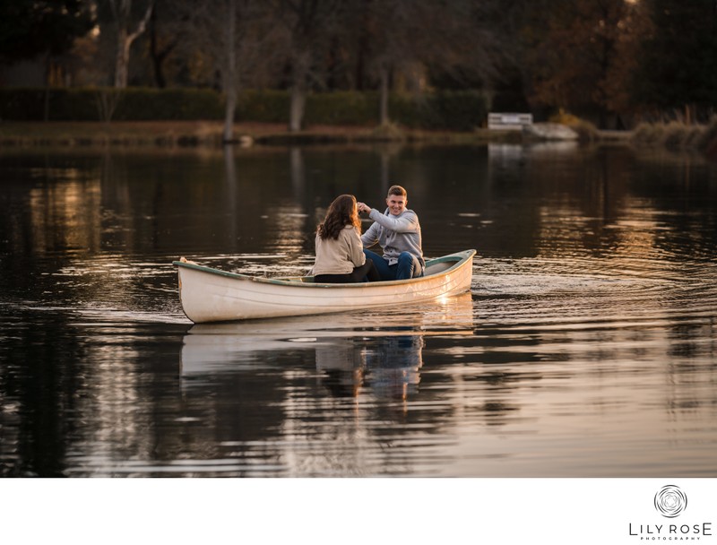Romantic Canoe Engagement Session Lincoln