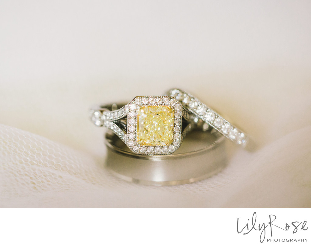 Yellow Diamond Ring Napa Wedding Photographer