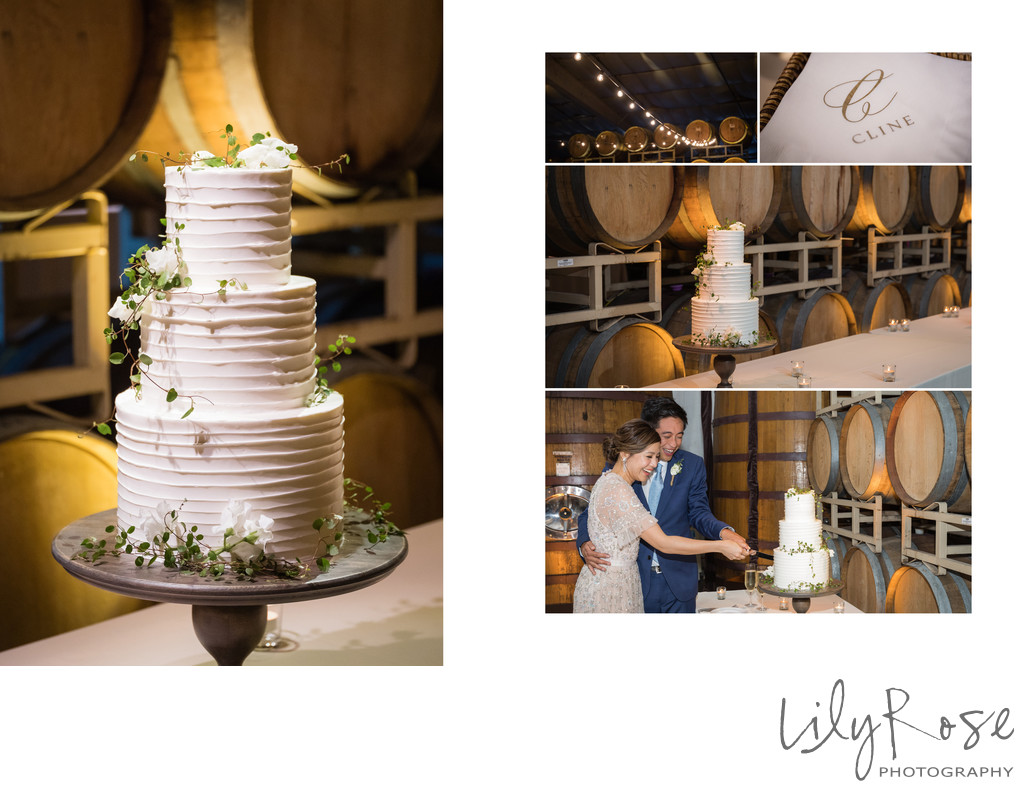 Wedding Cake Cline Cellars Sonoma Wedding Photographer 