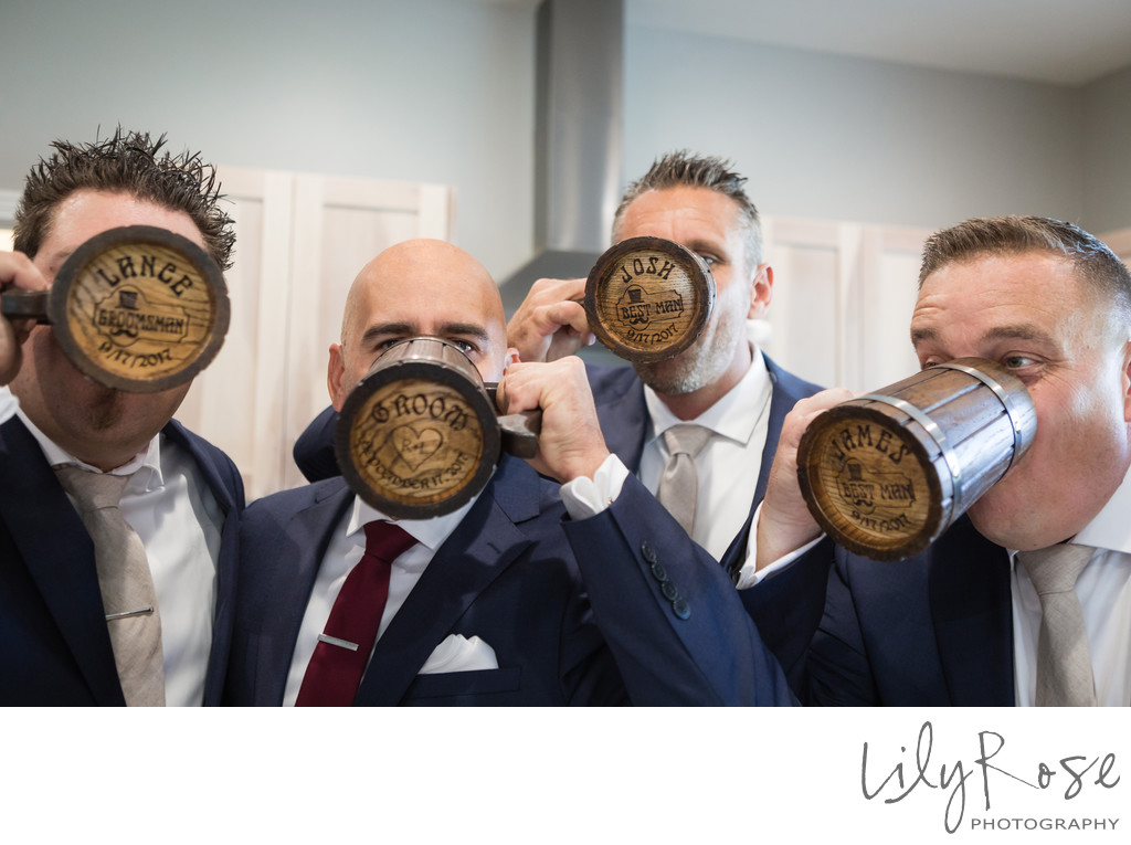 Fancy Groomsmen's gifts at the Maples Event Center
