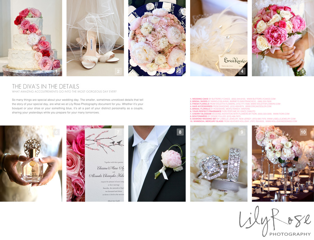 Wedding Day Details in a Photographer's Magazine