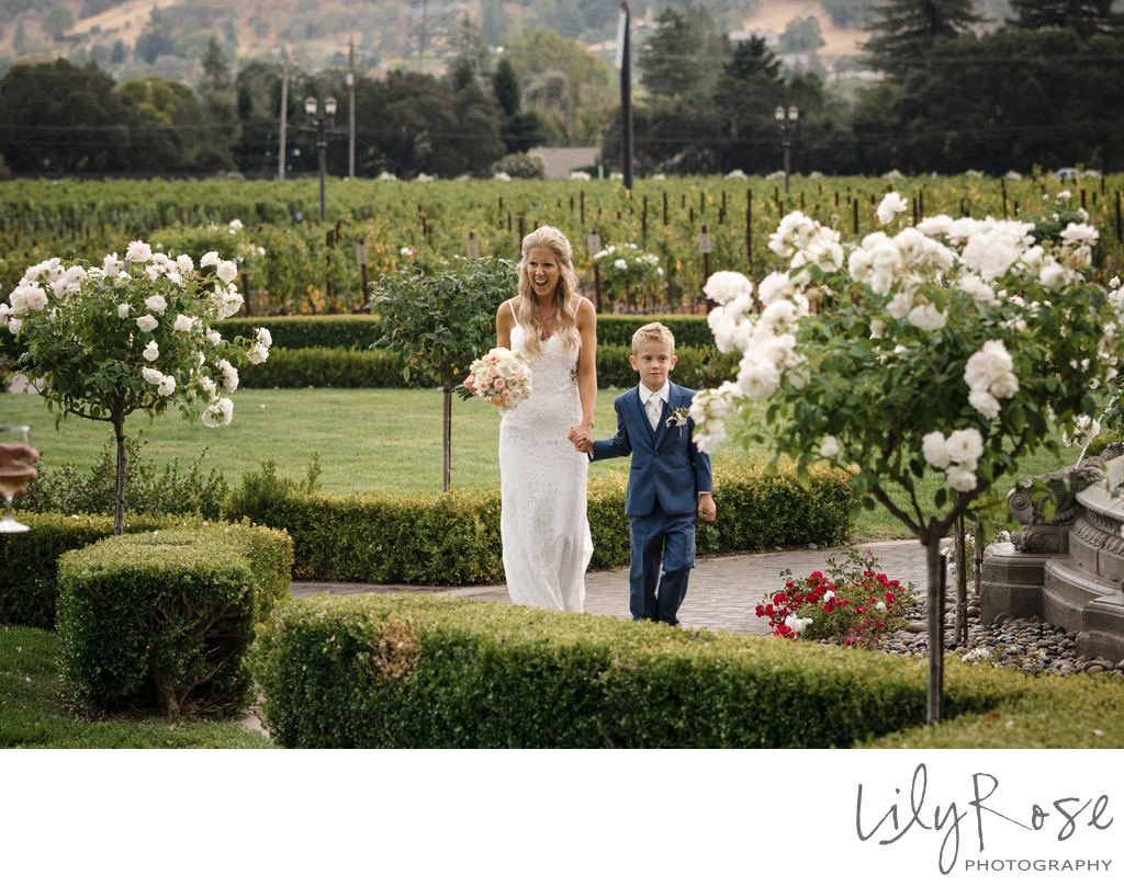 A Bride with Her Son at Ledson winery
