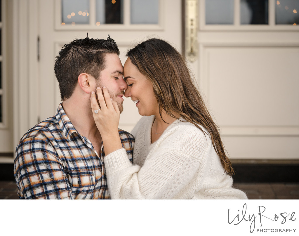 Engagement Couple Shares Romantic Moment at Ledson