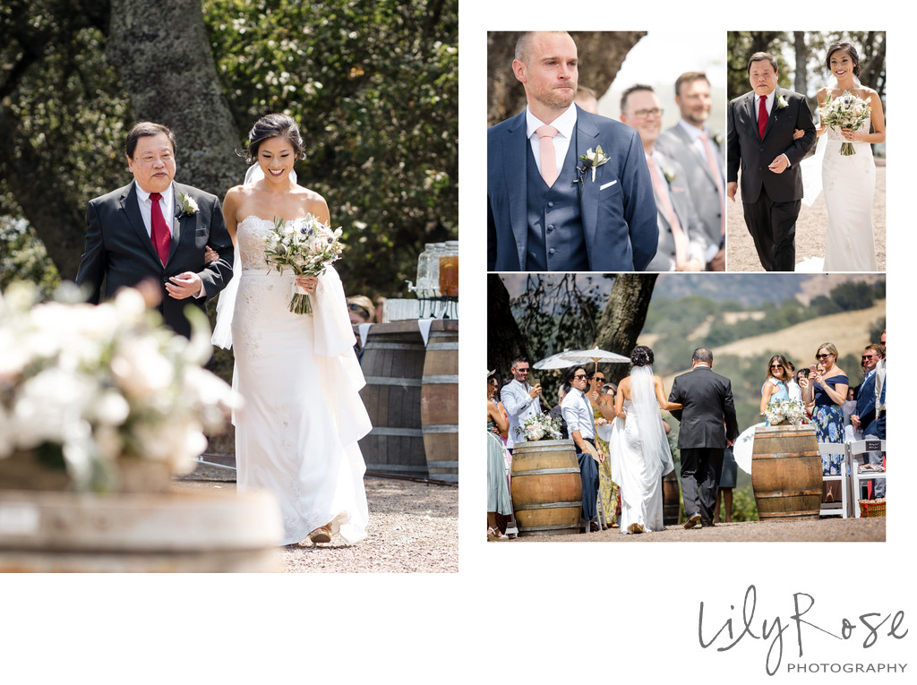 Ceremony Sonoma Photographer Kunde Winery Wedding