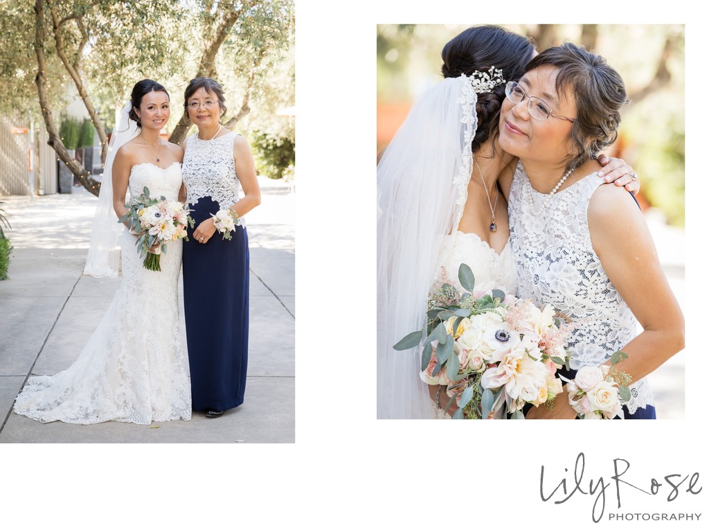 Cornerstone Sonoma Wedding Photography Mom with Bride
