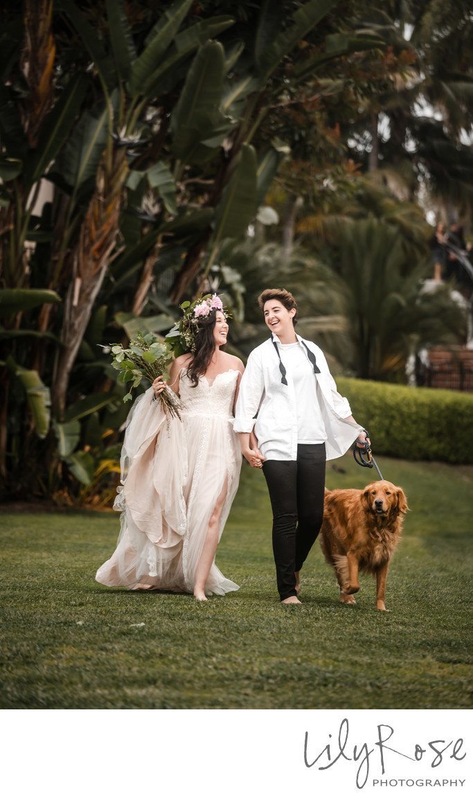 Santa Barbara Bacara Resort Walking Wedding Photography