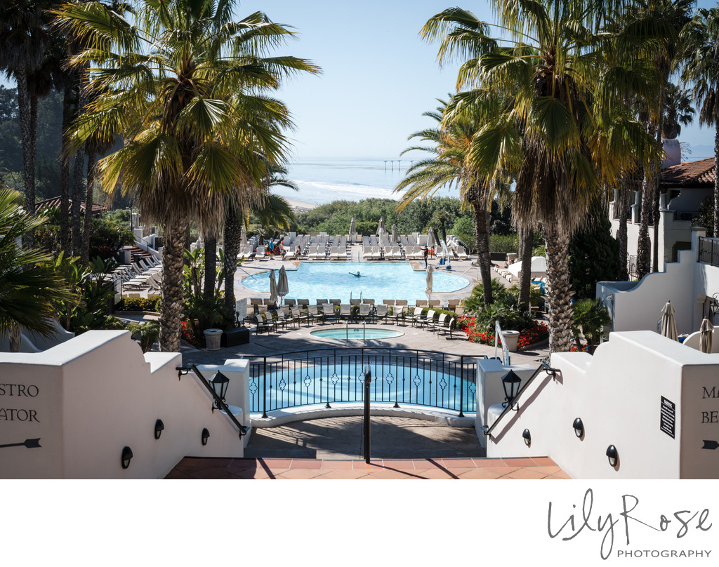 Bacara Resort Pool View Wedding Photographers