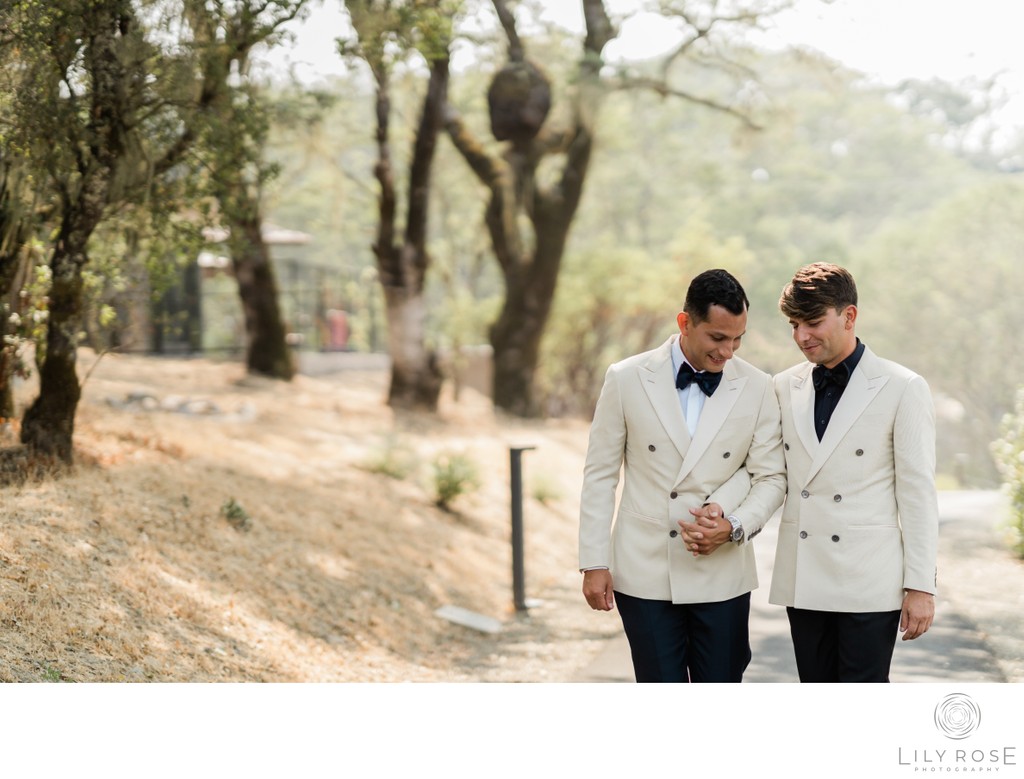 Grooms Walking Montage Healdsburg Hotel