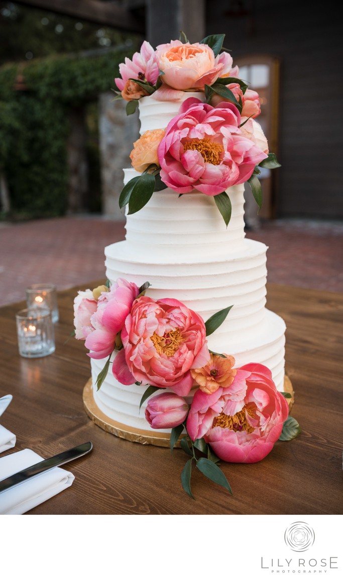 Wedding Cake and Floral The Estate at Yountville
