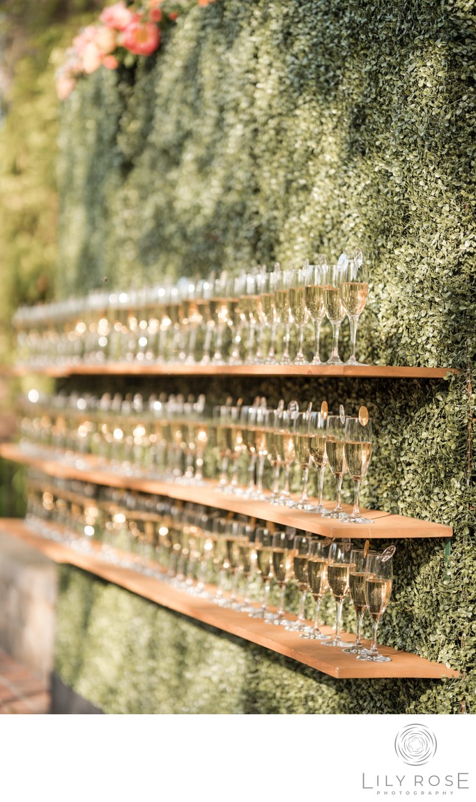 Champagne Wall The Estate at Yountville Photography