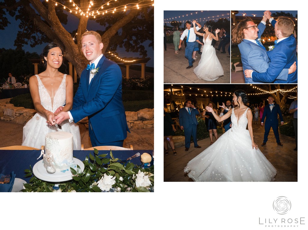 Cake Cutting Villa San Juliette Vineyards Wedding