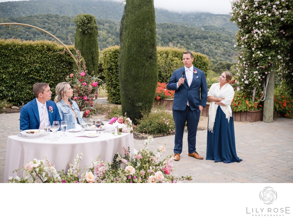Wedding Photography Bernardus Lodge Reception Toasts