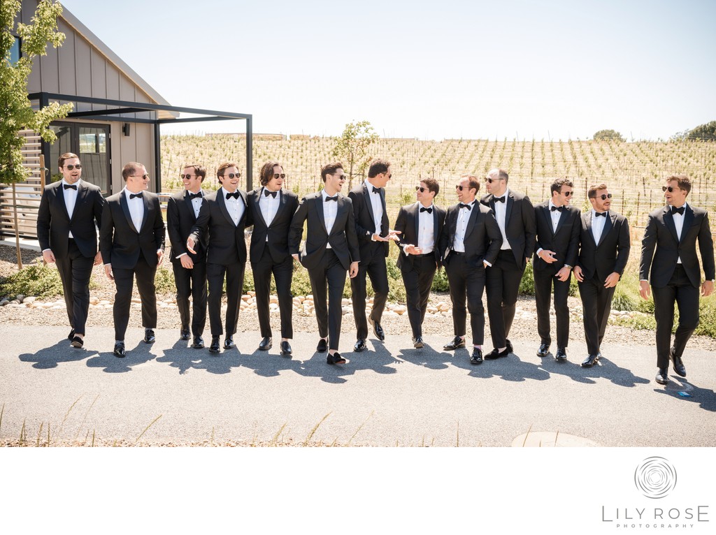 Stanly Ranch Black Tie Groomsmen Wedding Photographers