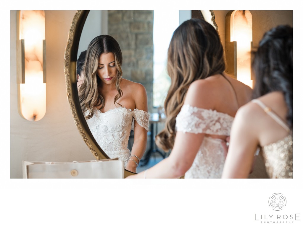 Bride Prep Stanly Ranch Black Tie Wedding Photographer