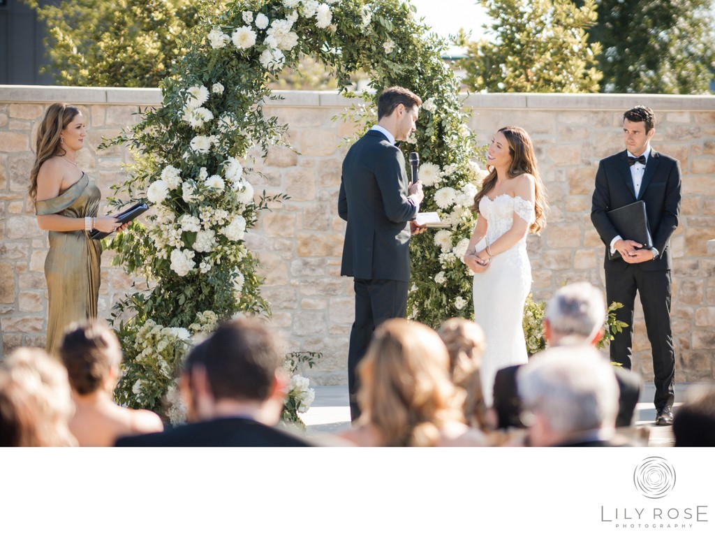 Ceremony Stanly Ranch Black Tie Wedding Photographers