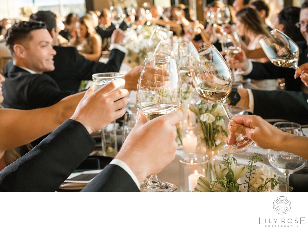 Toasts Stanly Ranch Black Tie Napa Wedding Photographer