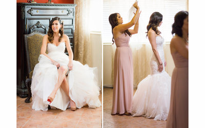 Bride's Garter and Veil in Napa