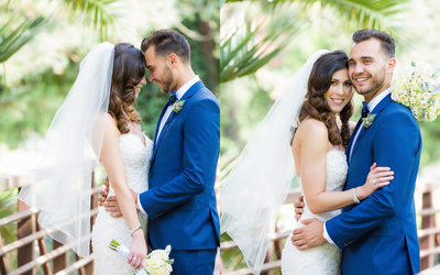Bride and Groom Romantic Portrait Silverado Resort Spa