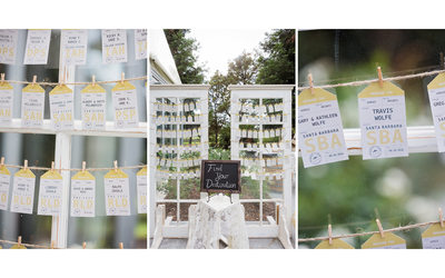 Escort Cards Napa Wedding Details Wedgewood Napa