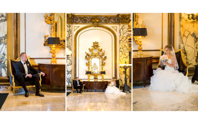 Bride and Groom Portraits Fairmont San Francisco  