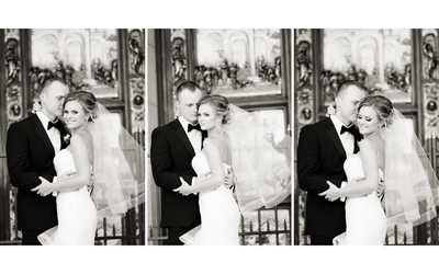 Intimate Bride Groom in Front of Church San Francisco