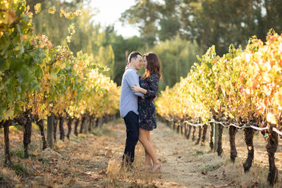 Sonoma Winery Engagement Couple