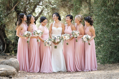 Stunning Bridal Party in Kenwood Kunde Winery