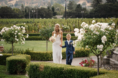 A Bride with Her Son at Ledson winery