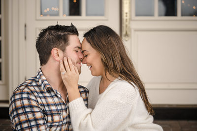 Engagement Couple Shares Romantic Moment at Ledson