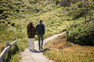 Walking Point Reyes Station Sonoma Wedding Photographer