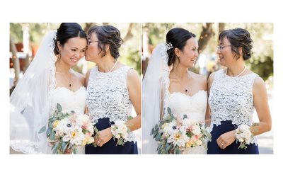 Cornerstone Sonoma Wedding Photographer Mom with Bride