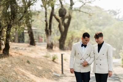 Grooms Walking Montage Healdsburg Hotel