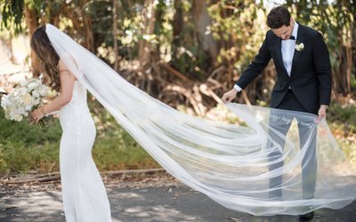 First Look Stanly Ranch Black Tie Wedding 