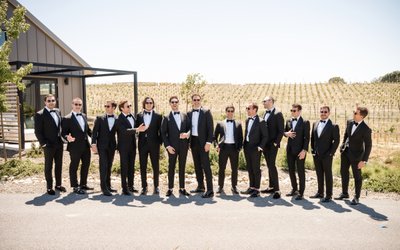 Stanly Ranch Black Tie Wedding Groomsmen Photographer